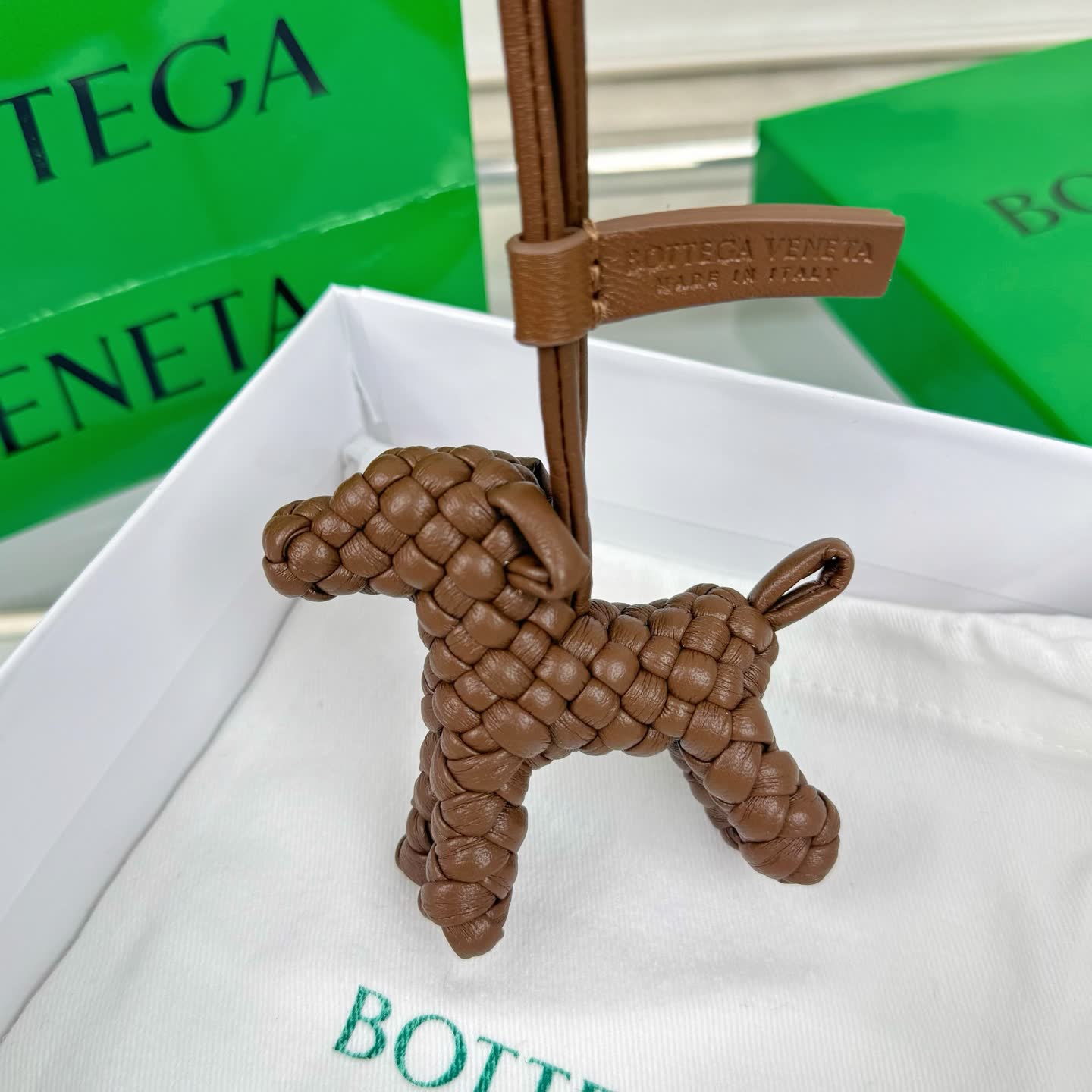 Bottega Veneta Leather Keychain